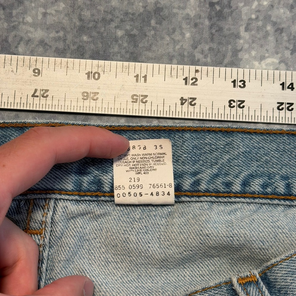VTG Levis 505 Regular Fit Straight Leg Jeans Mens 40x30 Light Wash Blue Denim - Picture 4 of 8